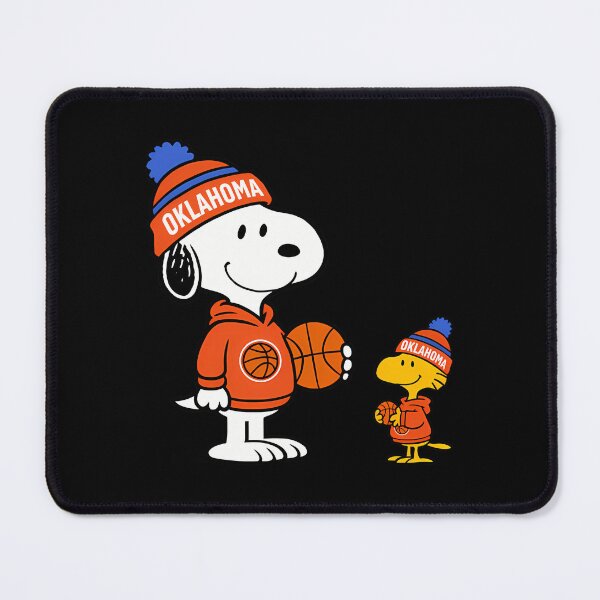 Item preview, Oklahoma City Thunder Snoopy And Woodstock Basketball designed and sold by Nahkolahmom.