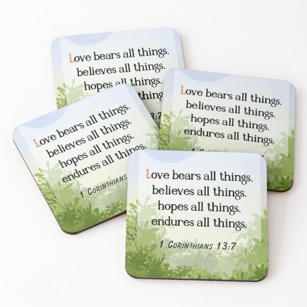 Item preview, Bible Verse: 1st Corinthians 13:7 designed and sold by Tinta .co.
