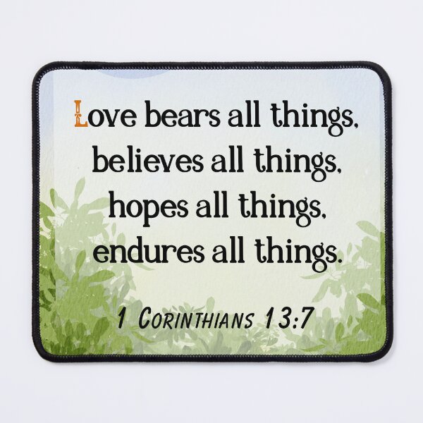 Item preview, Bible Verse: 1st Corinthians 13:7 designed and sold by Tinta .co.