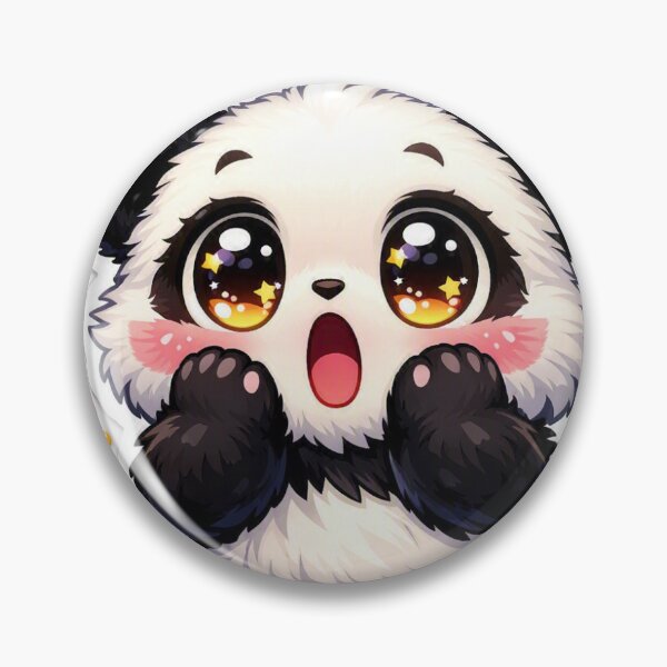 Item preview, Surprised Panda Sticker Kawaii Funny Reaction Animal Meme for Gen Z & Students designed and sold by CutePrintCorner.