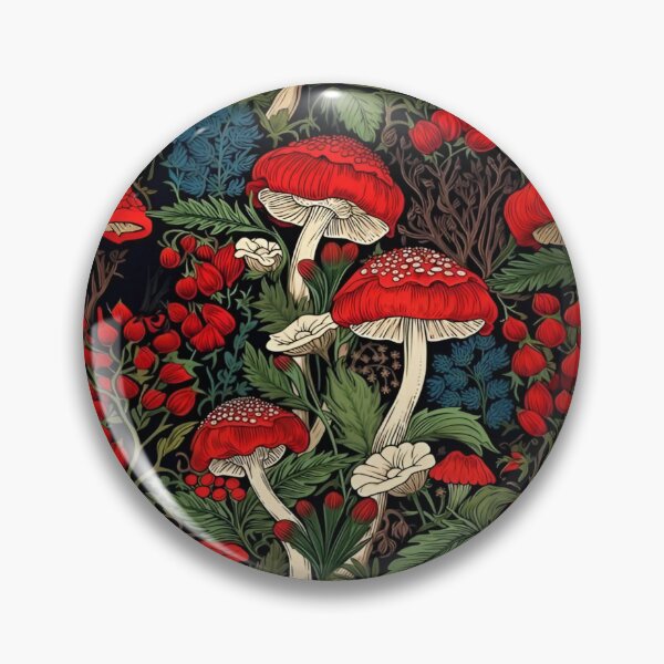 Item preview, A Vibrant and Intricate Red Mushrooms Surrounded by Lush Greenery Seamless Patterns Forest Vibe designed and sold by Matt_Smith.