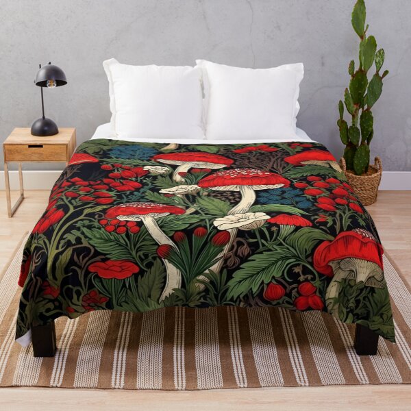 Item preview, A Vibrant and Intricate Red Mushrooms Surrounded by Lush Greenery Seamless Patterns Forest Vibe designed and sold by Matt_Smith.