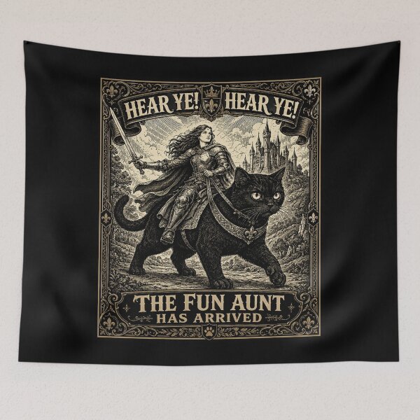 Item preview, Fun Aunt, Funny Knight Cat, Medieval Auntie Gift, Cool Aunt, Cat Lover Gift designed and sold by Cchotlan.