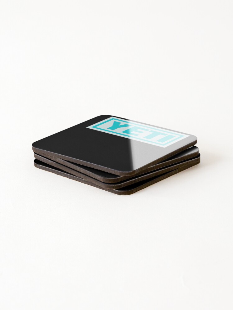 Thumbnail 4 of 5, Coasters (Set of 4), Rectangular Frame Light Blue designed and sold by Nonailam.