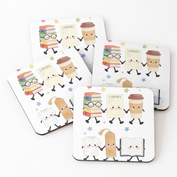Item preview, Cute Book Stack Library Card Coffee Shirt designed and sold by MOCH- ART.