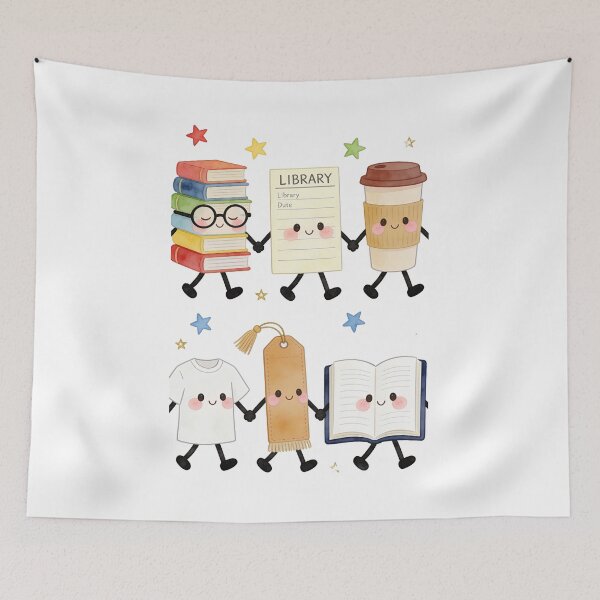 Item preview, Cute Book Stack Library Card Coffee Shirt designed and sold by MOCH- ART.
