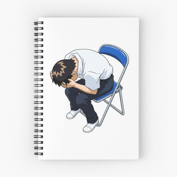 Item preview, Shinji Chair Meme Classic 90s Anime Existential Dread Funny Otaku Graphic designed and sold by raedattia.