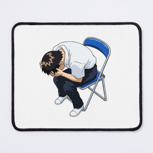 Item preview, Shinji Chair Meme Classic 90s Anime Existential Dread Funny Otaku Graphic designed and sold by raedattia.
