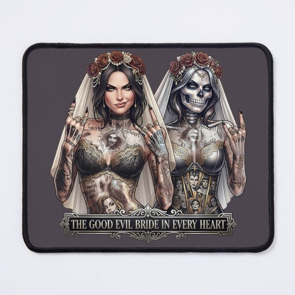 Item preview, Brutal Evil Bride Tattoo Corset designed and sold by Voodoo Store Paranormal Collections.