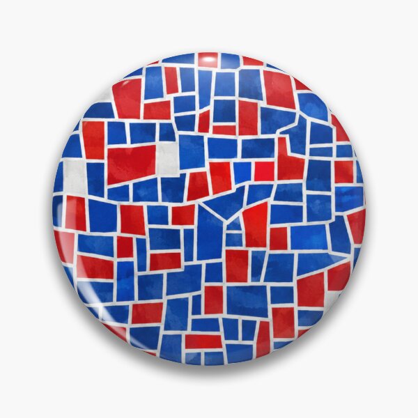 Artikelvorschau, Lebhaftes geometrisches Mosaikmuster in Rot, Blau und Weiß entworfen und verkauft von zenjiinspired.