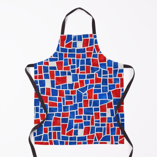 Artikelvorschau, Lebhaftes geometrisches Mosaikmuster in Rot, Blau und Weiß entworfen und verkauft von zenjiinspired.
