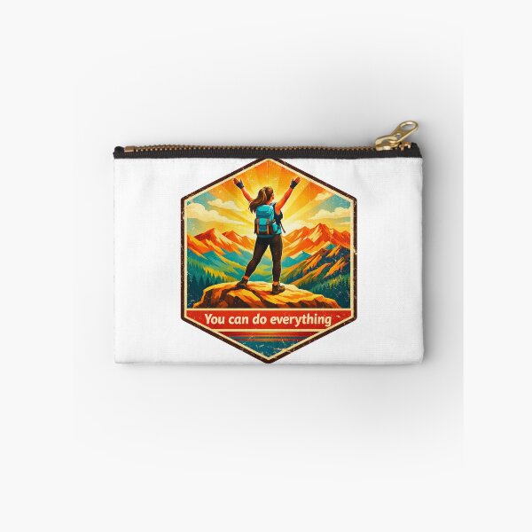 Item preview, You Can Do Everything – Retro Mountain Badge designed and sold by GabeMountainArt.