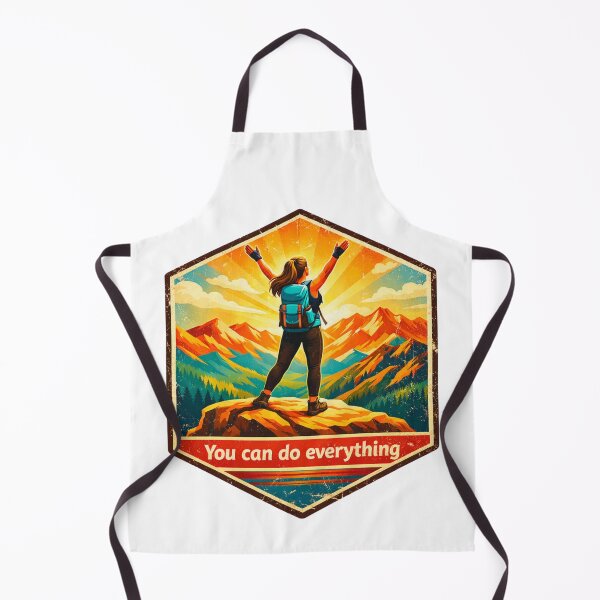 Item preview, You Can Do Everything – Retro Mountain Badge designed and sold by GabeMountainArt.