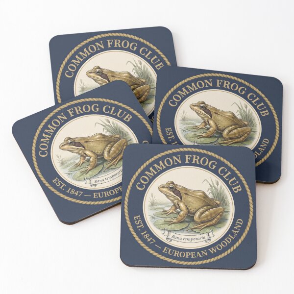 Item preview, Common Frog Club Vintage Badge Pond Wildlife designed and sold by CalmCapy Co.
