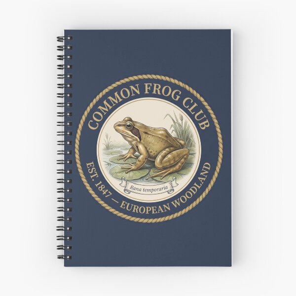 Item preview, Common Frog Club Vintage Badge Pond Wildlife designed and sold by CalmCapy Co.