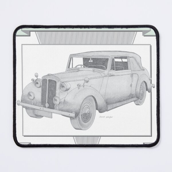 Item preview, Daimler DB18 2 Door Drophead Coupé Hand-drawn designed and sold by Classic Car Art Drawings.