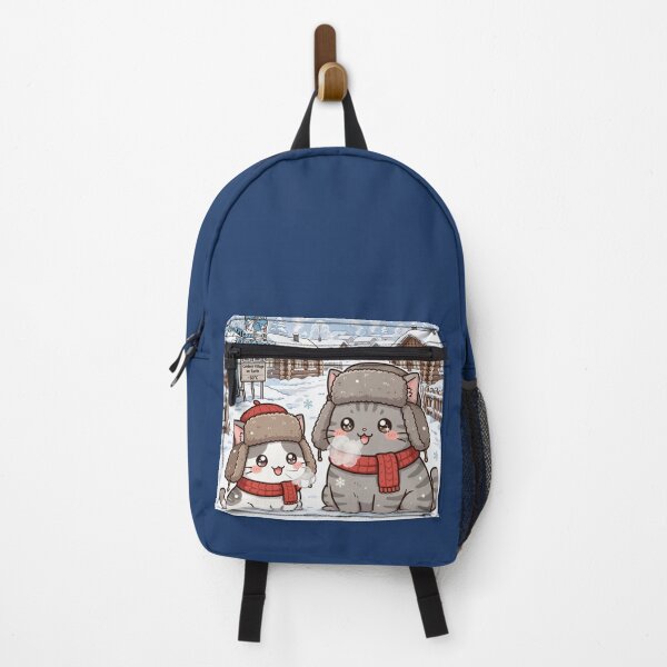 Item preview, Junior and Freda in Oymyakon Russia - Cute Winter Cats Travel Sticker designed and sold by MAISON SYLVIE.
