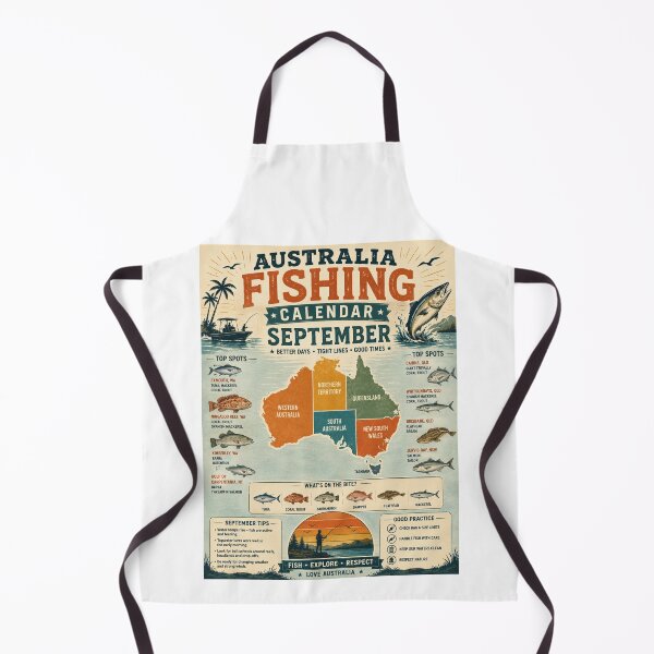 Item preview, Australia Fishing Calendar September Edition Roadtrips Camping Crew designed and sold by Yellowriversss.