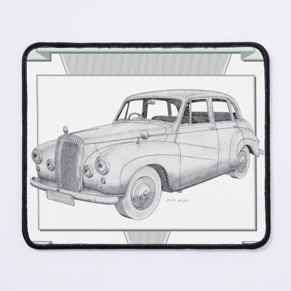 Item preview, Daimler Conquest Mk1 4 Door Saloon Hand-drawn designed and sold by Classic Car Art Drawings.