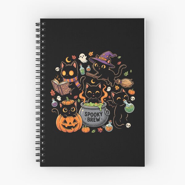 Item preview, Spooky Brew Cute Black Cat Witches Kawaii Halloween designed and sold by AdyKurniawan.