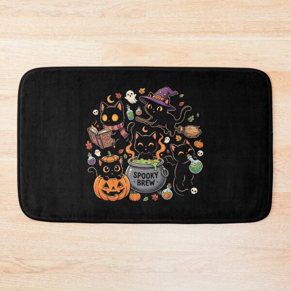Item preview, Spooky Brew Cute Black Cat Witches Kawaii Halloween designed and sold by AdyKurniawan.