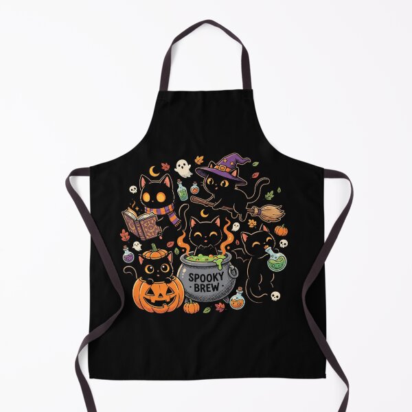 Item preview, Spooky Brew Cute Black Cat Witches Kawaii Halloween designed and sold by AdyKurniawan.