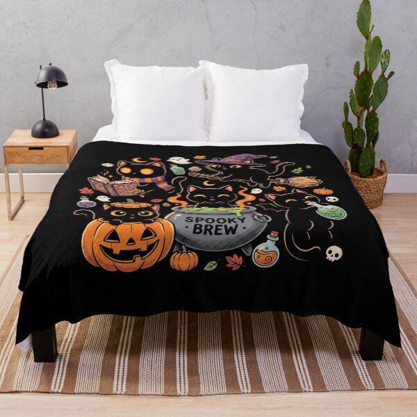 Item preview, Spooky Brew Cute Black Cat Witches Kawaii Halloween designed and sold by AdyKurniawan.