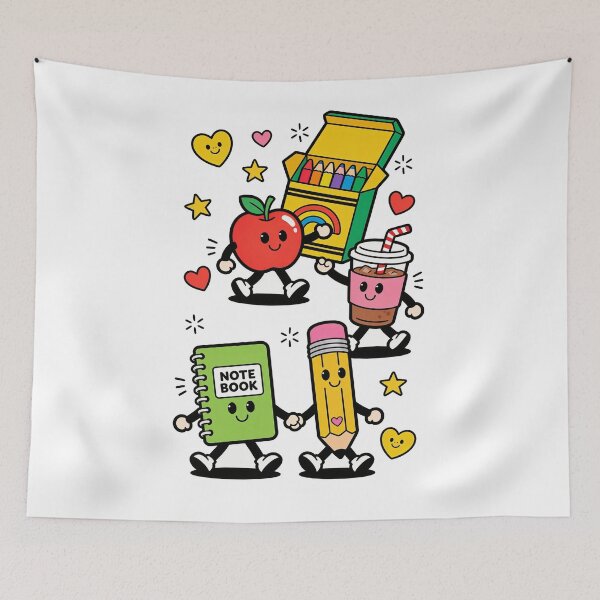 Item preview, Colorful Notebook Crayon Apple School Shirt designed and sold by MOCH- ART.