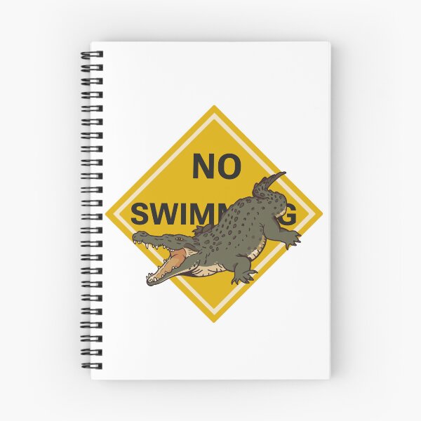 Item preview, No Swimming crocodile sign designed and sold by Tired manuporter.