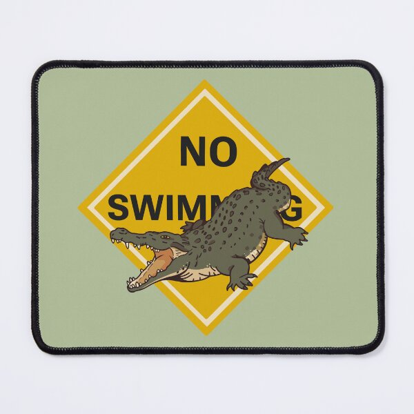 Item preview, No Swimming crocodile sign designed and sold by Tired manuporter.