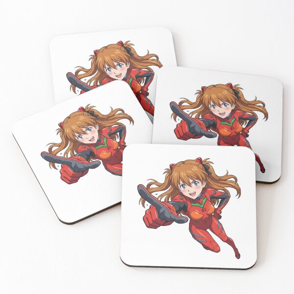 Item preview, Asuka Langley Evangelion Red Plugsuit Dynamic Pointing Pose Classic 90s Mecha Anime Graphic designed and sold by raedattia.