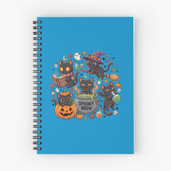 Item preview, Spooky Brew Cute Black Cat Witches Kawaii Halloween designed and sold by AdyKurniawan.