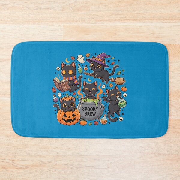 Item preview, Spooky Brew Cute Black Cat Witches Kawaii Halloween designed and sold by AdyKurniawan.