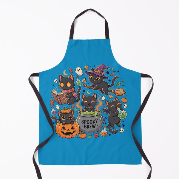 Item preview, Spooky Brew Cute Black Cat Witches Kawaii Halloween designed and sold by AdyKurniawan.