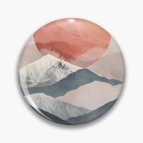 Item preview, Boho Abstract Mountain Landscape – Terracotta Sun Mid-Century Art designed and sold by Artdavesalzburg.