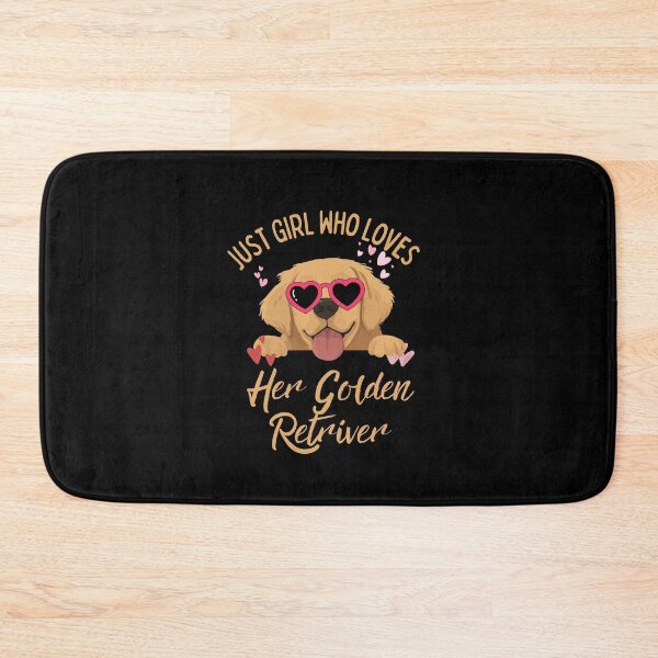Item preview, Just A Girl Who Loves Her Golden Retriever Cute Heart Glasses Puppy designed and sold by Fateh-Kro ⭐⭐⭐⭐⭐.