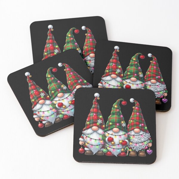 Item preview, Christmas Gnomes with Lights Ornaments snowflake Holiday designed and sold by CF_VintageDesign.
