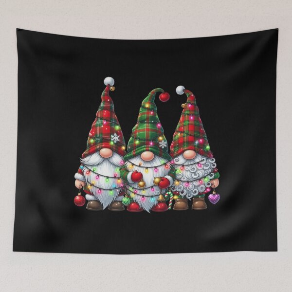 Item preview, Christmas Gnomes with Lights Ornaments snowflake Holiday designed and sold by CF_VintageDesign.