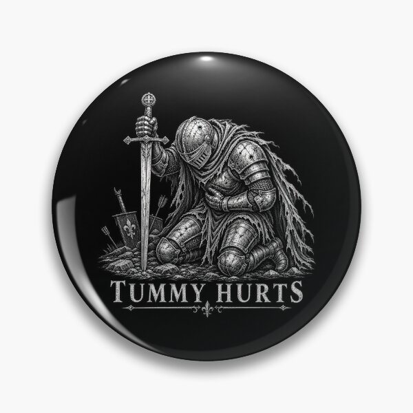 Item preview, Funny Medieval, Tummy Hurts Knight, Ironic Knight, Renaissance Meme, Medieval Humor, Fantasy Graphic designed and sold by Cchotlan.