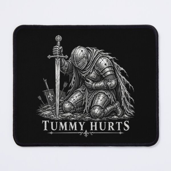 Item preview, Funny Medieval, Tummy Hurts Knight, Ironic Knight, Renaissance Meme, Medieval Humor, Fantasy Graphic designed and sold by Cchotlan.
