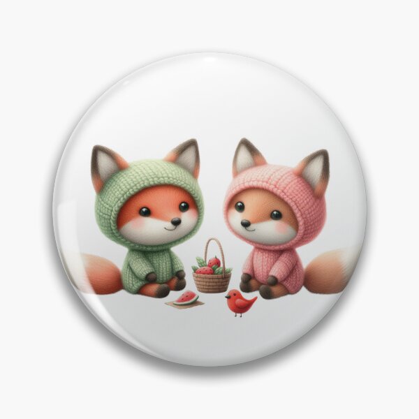 Item preview, Two baby foxes designed and sold by Beyondnote-Art.