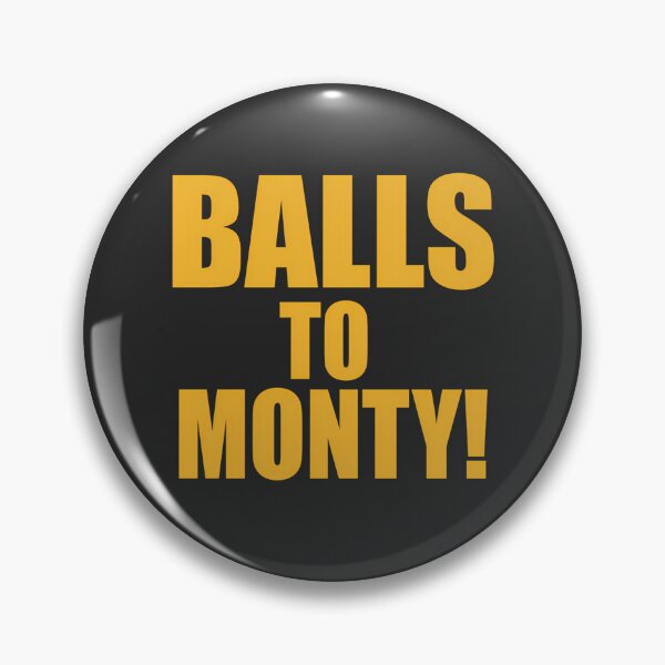 Item preview, Balls To Monty Bold Yellow Text Typography designed and sold by JaydaSchuster.
