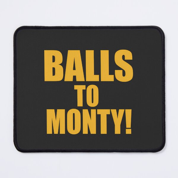 Item preview, Balls To Monty Bold Yellow Text Typography designed and sold by JaydaSchuster.