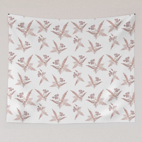 Item preview, Botanical Sepia Pattern - Vintage Herbs and Flowers - Rustic Nature Illustration designed and sold by Marina Khromova.