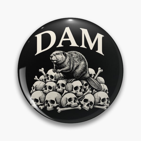 Item preview, DAM Beaver on Skulls Heavy Metal Dark Nature Humor designed and sold by AdyKurniawan.