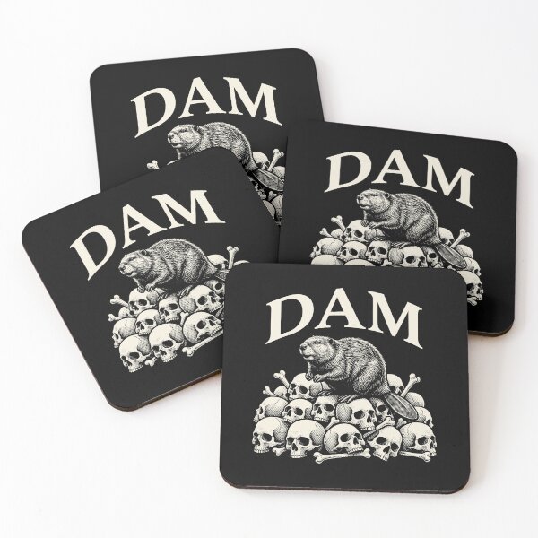 Item preview, DAM Beaver on Skulls Heavy Metal Dark Nature Humor designed and sold by AdyKurniawan.