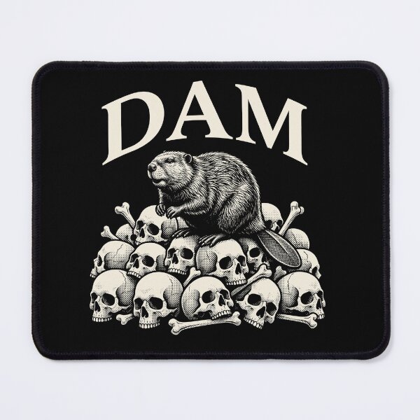 Item preview, DAM Beaver on Skulls Heavy Metal Dark Nature Humor designed and sold by AdyKurniawan.