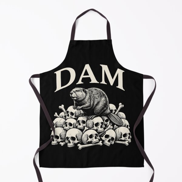 Item preview, DAM Beaver on Skulls Heavy Metal Dark Nature Humor designed and sold by AdyKurniawan.