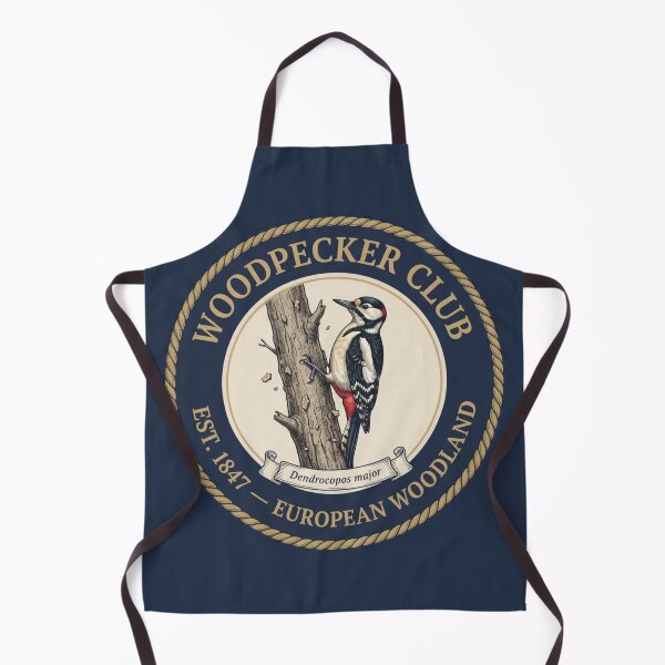 Item preview, Woodpecker Club Vintage Badge European Woodland designed and sold by CalmCapy Co.