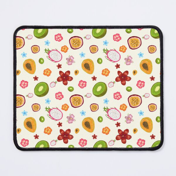 Item preview, Colorful summer tropical fruits and flowers seamless pattern designed and sold by Yellowduckstudio.